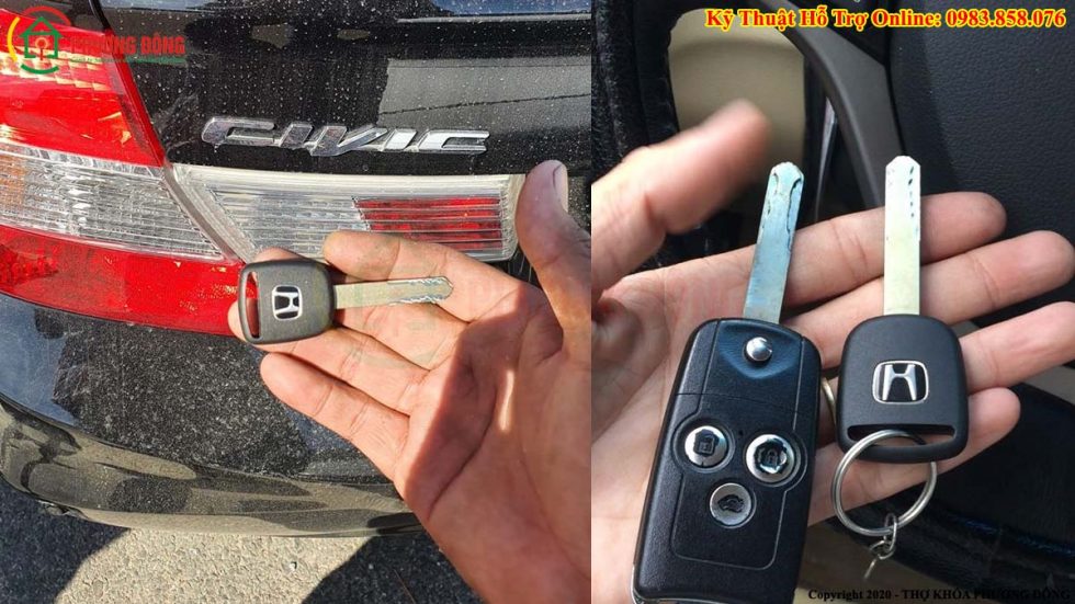 Chìa khóa cơ nổ máy Honda Civic dự phòng