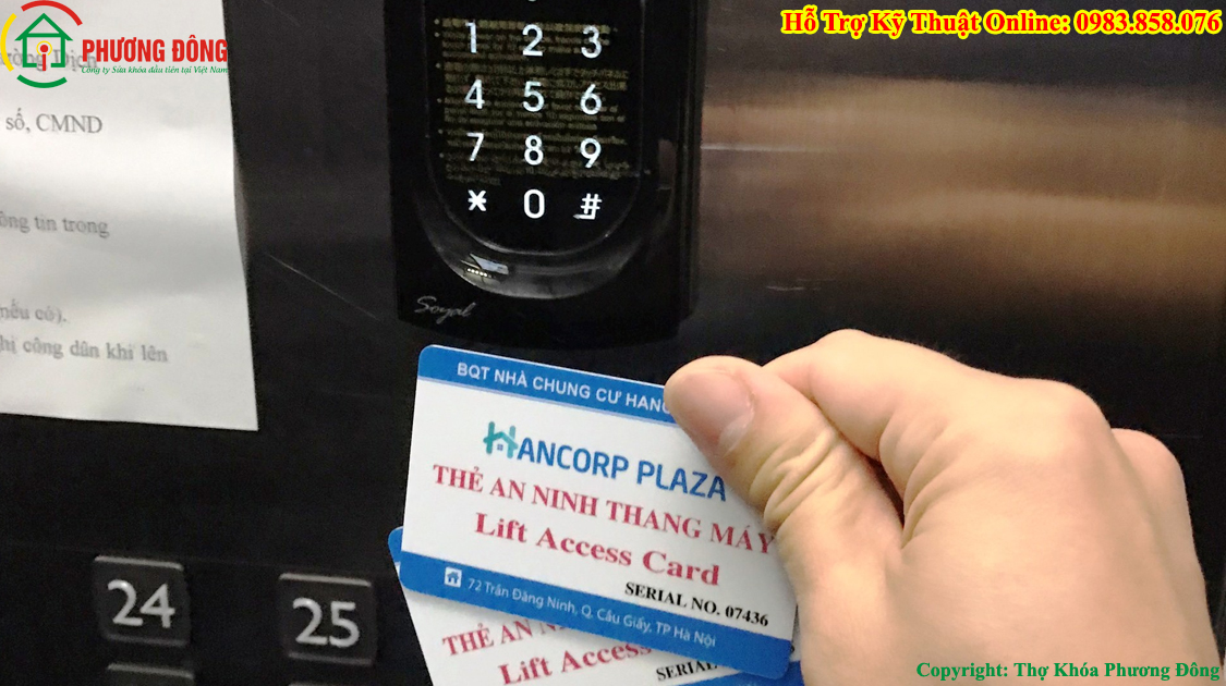 Sao chép thẻ từ thang máy
