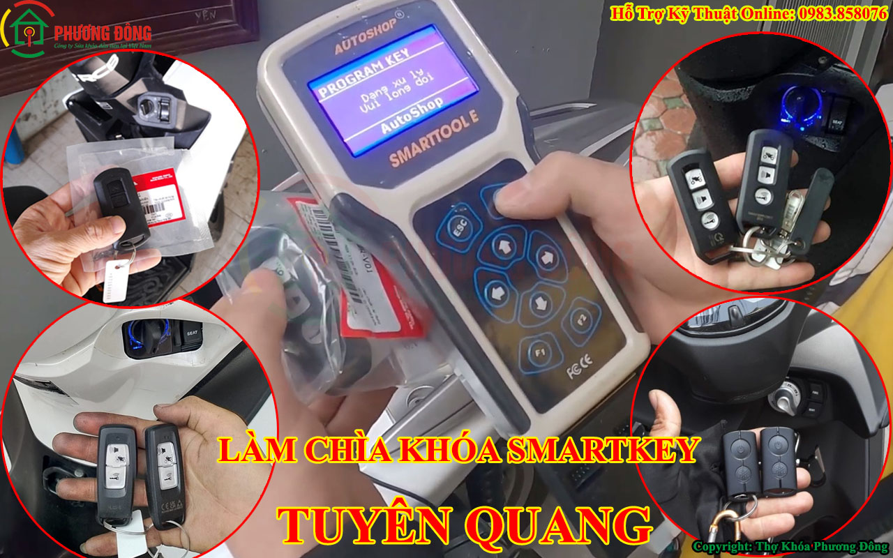 làm chìa khóa xe máy smartket tại Tuyên Quang