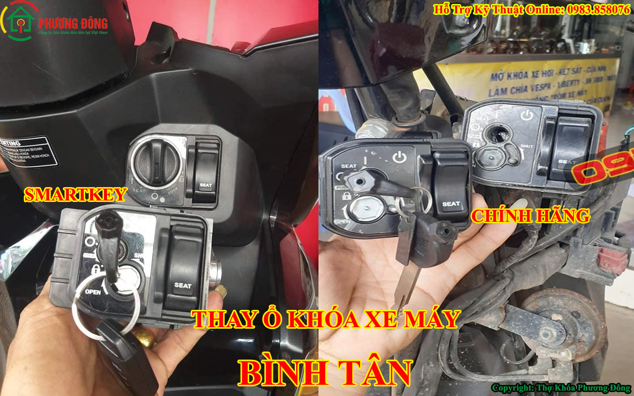 thay ổ khóa xe máy tại Quận Bình Tân
