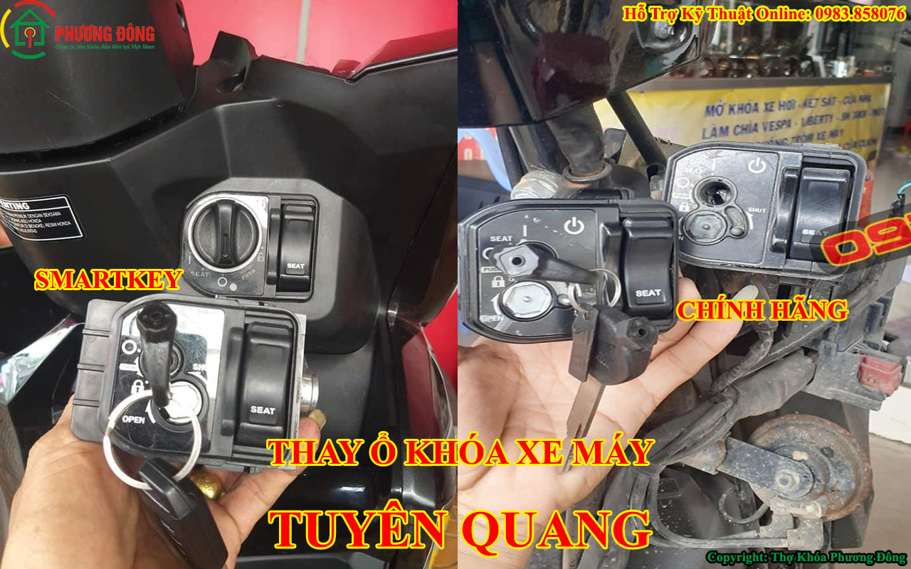 Thay ổ khóa xe máy tại Tuyên Quang