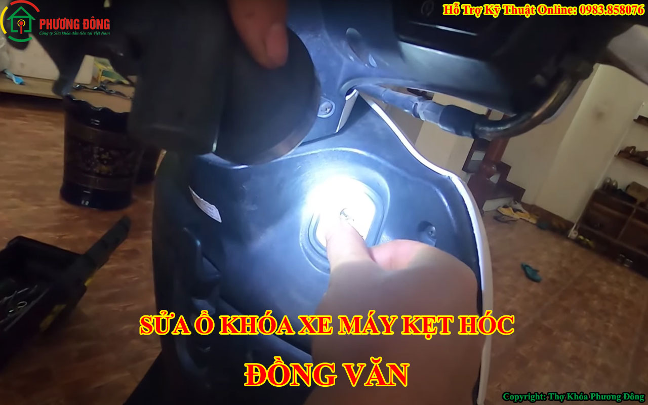 Sửa ổ khóa xe máy kẹt hóc tại Đồng Văn