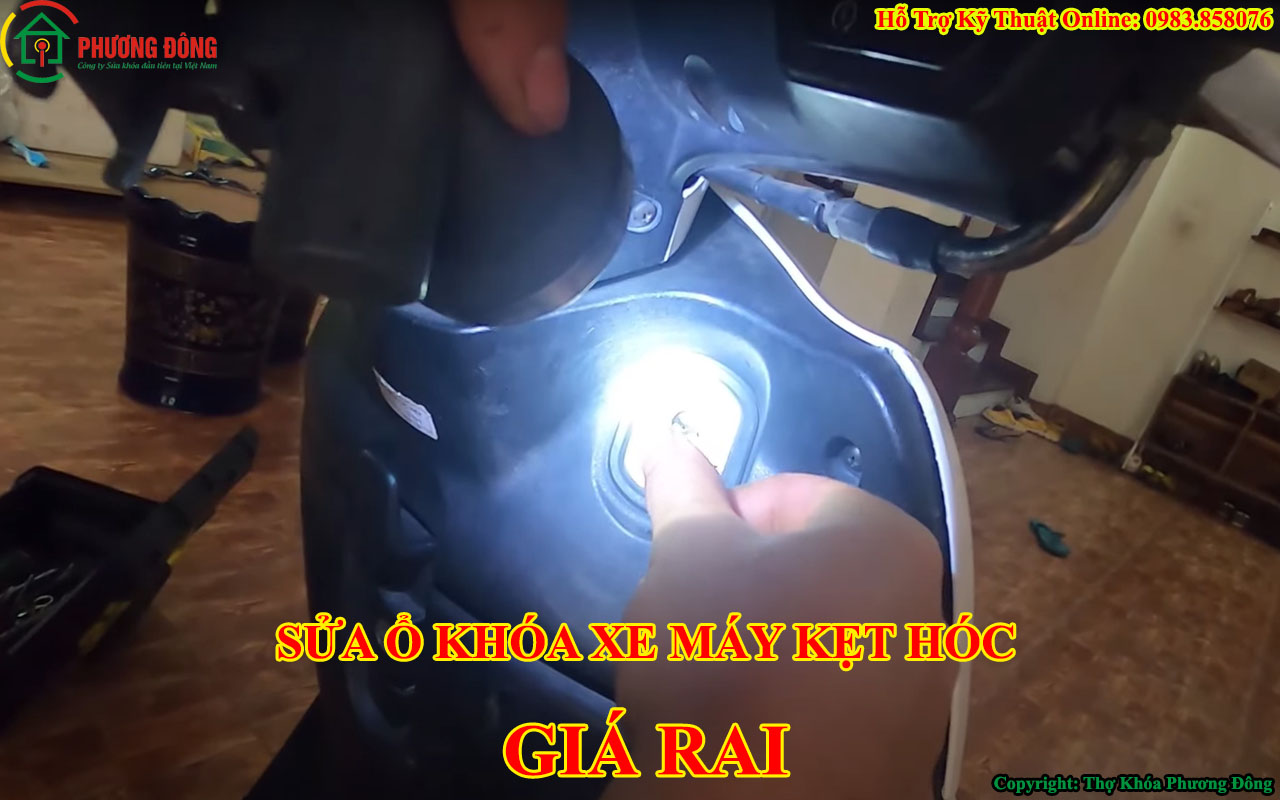 Sửa ổ khóa xe máy kẹt hóc tại Giá Rai