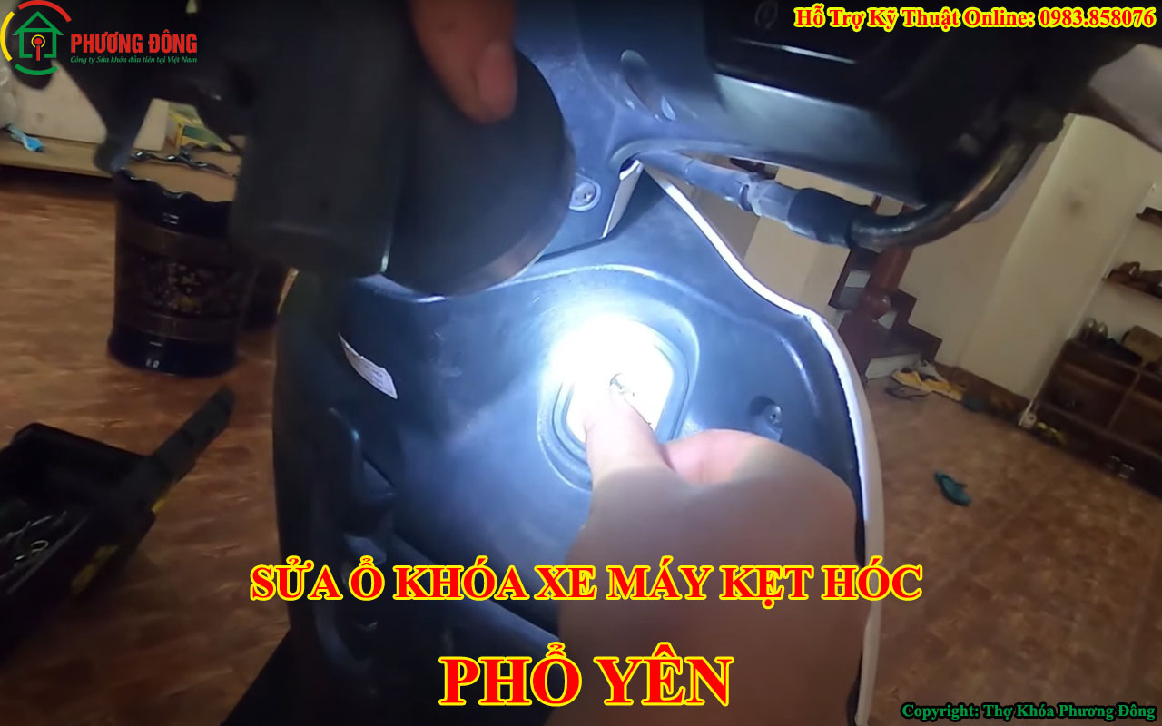 Sửa ổ khóa xe máy kẹt hóc tại Phổ Yên