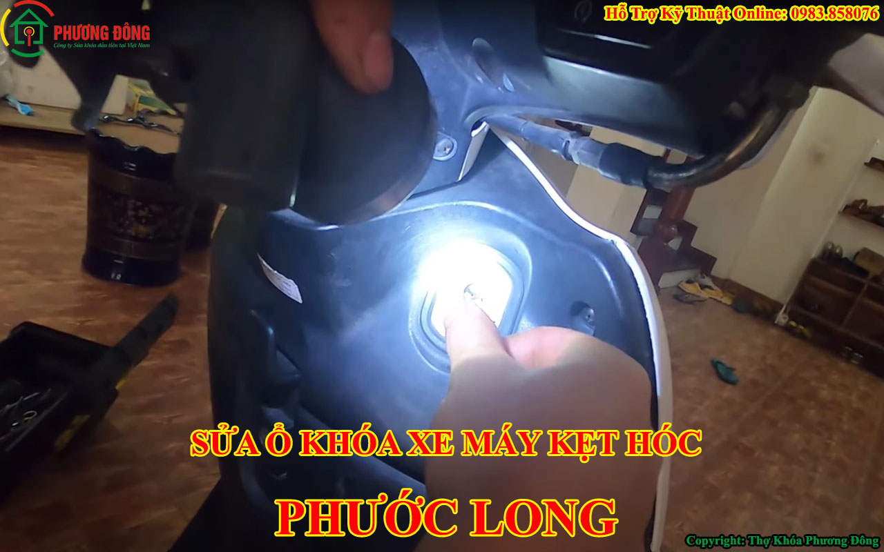 Sửa ổ khóa xe máy kẹt hóc tại Phước Long