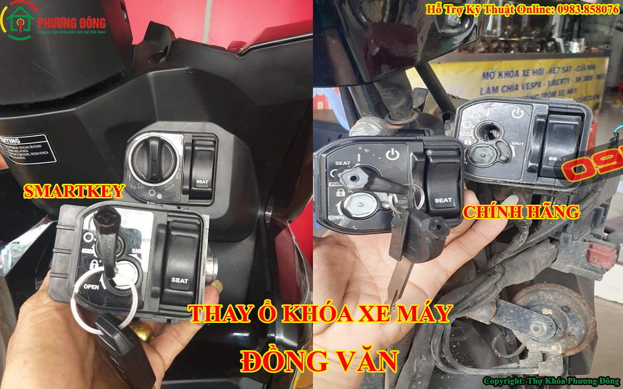 thay ổ khóa xe máy tại Đồng Văn