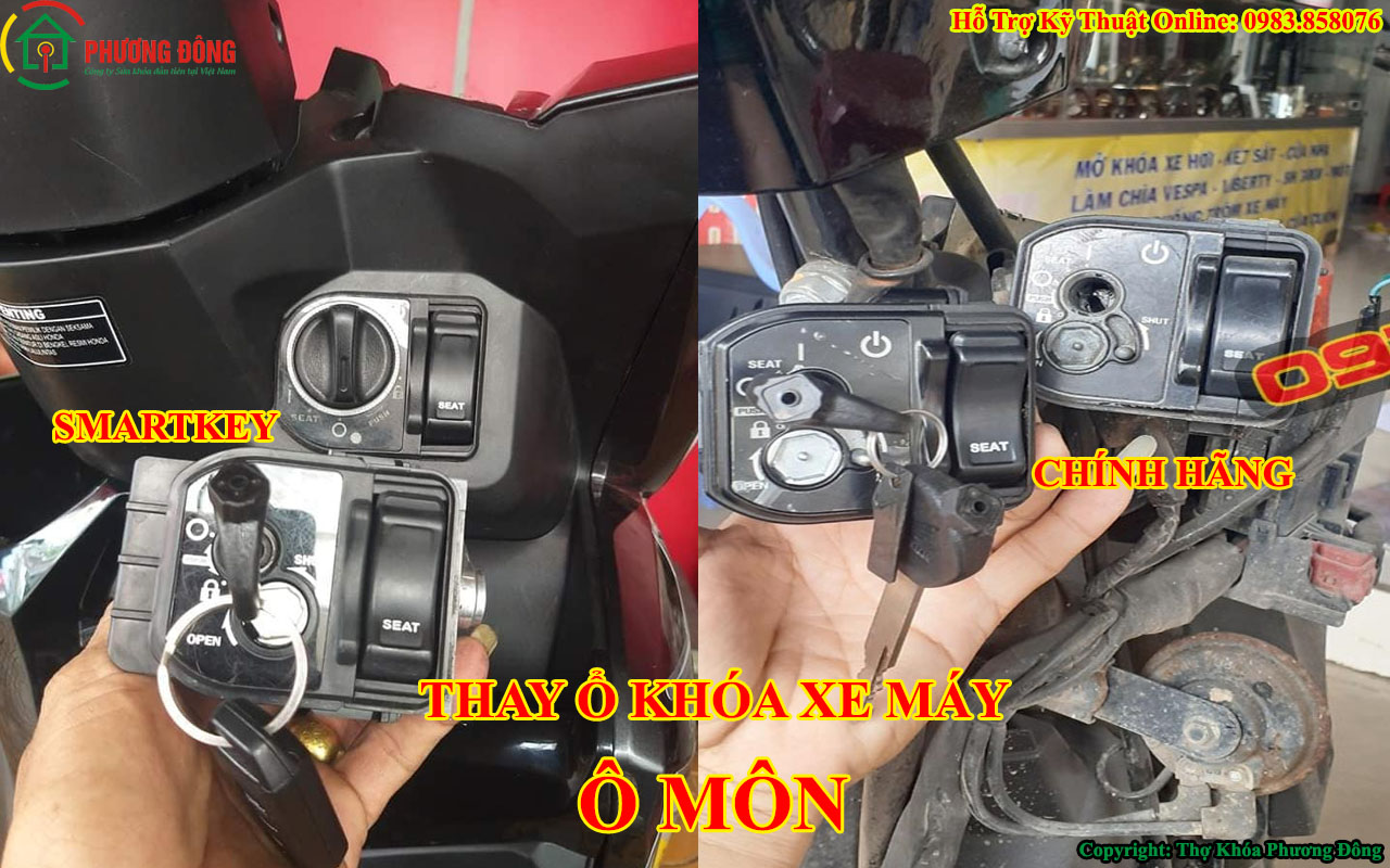 thay ổ khóa xe máy tại Ô Môn