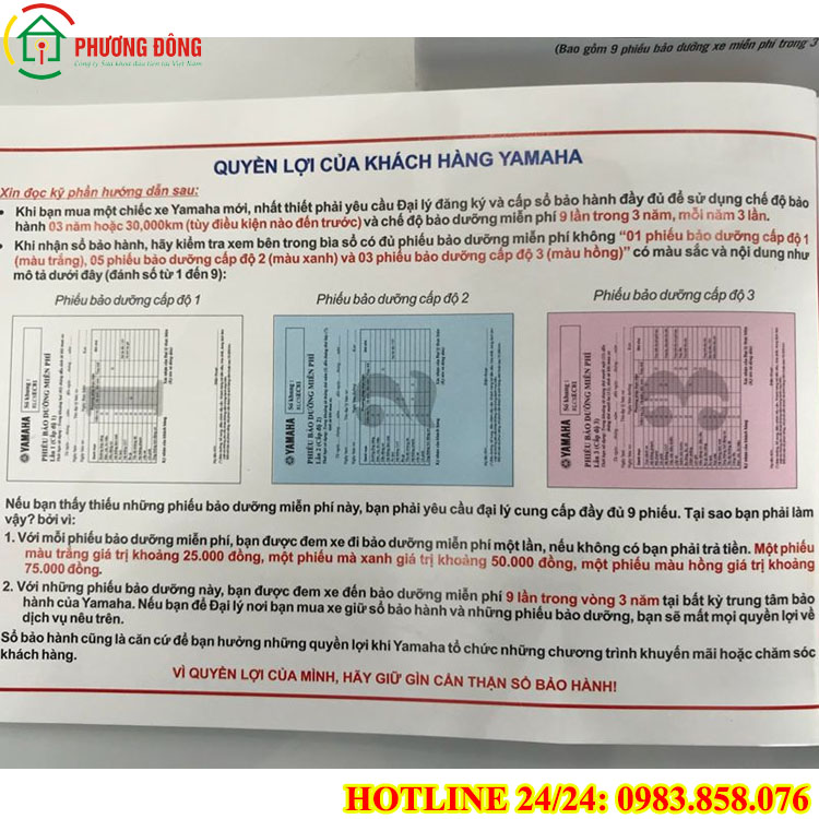 chính sách bảo hành xe janus