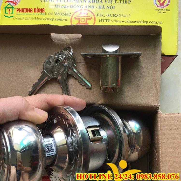 khóa cửa tay nắm tròn việt tiệp 04206