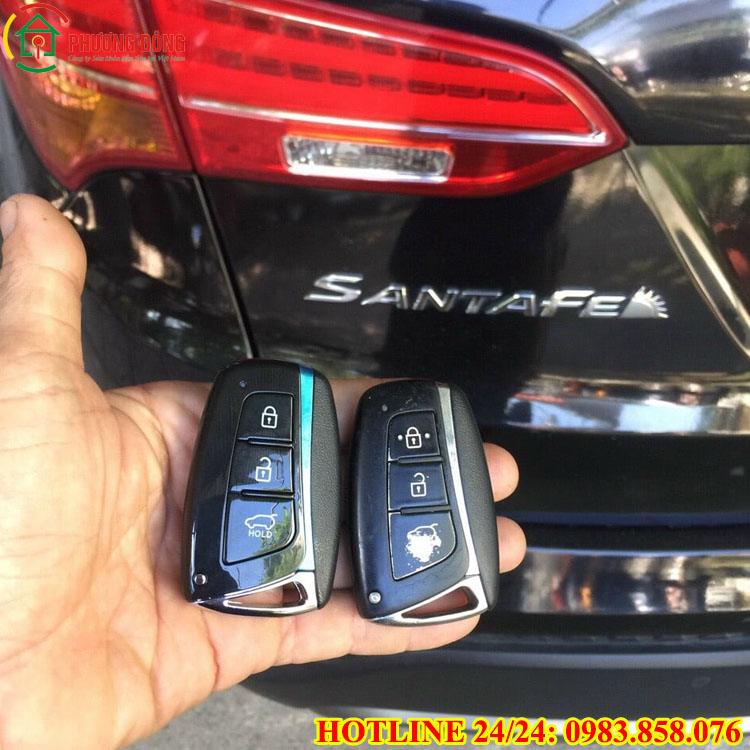 thay vỏ chìa khóa xe santafe