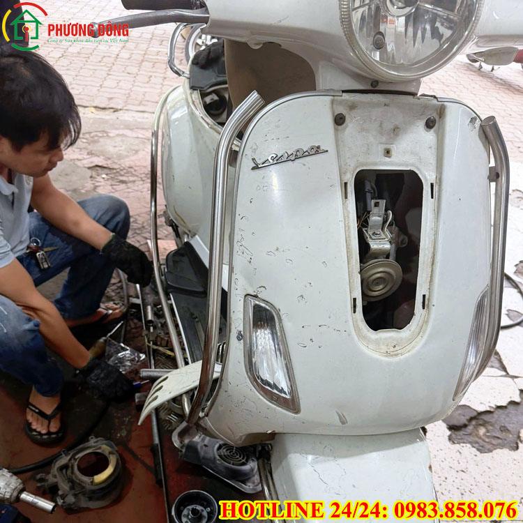 Xe Vespa để lâu không nổ được