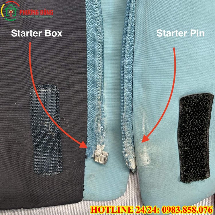 Cách sửa khóa áo khoác bi tuột 2 bên