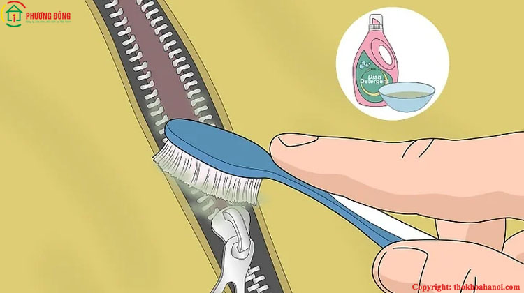 Cách sửa khóa kéo bị kẹt trơn tru bằng nước rửa chén
